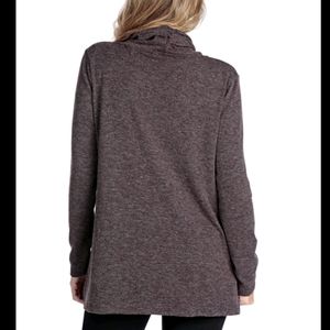 NWT GUILLAUME Heathered brown Cowl neck sweater